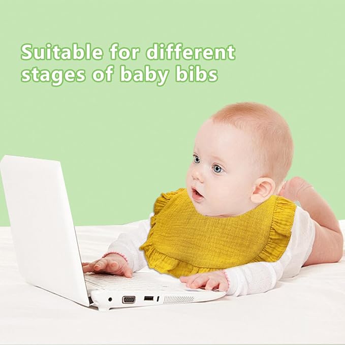 Baby Drool Bibs for Unisex Girls Boys 12 Pack Baby Muslin Bibs for Drooling and Teething
