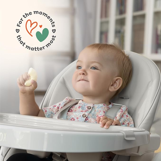 Baby High Chair Adjustable to 7 Different Heights - Foldable High Chairs for Babies and Toddlers - Silla para Comer de Bebe - Dark Grey