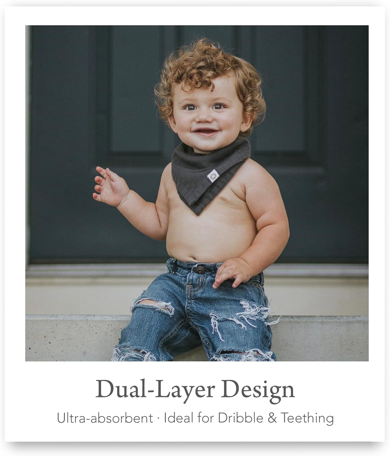 Kishu Baby Indi Organic Baby Bandana Bibs – Fairtrade 4-Way Reversible Drool Bibs for Boys & Girls – Unisex (Set of 5)