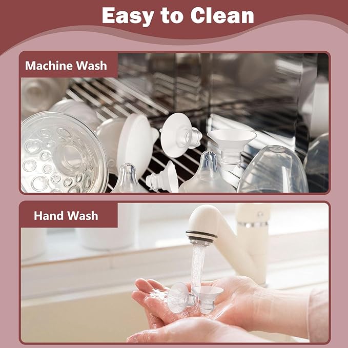 2pcs Upgraded Flange Inserts 14mm Compatible with Momcozy/Medela/Spectra/eufy/Elvie/Lansinoh/TSRETE/Paruu Wearable Pump with 24mm Shields/Flanges, Reduce 24mm Nipple Tunnel Down to 14mm