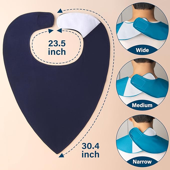 Adult Absorbent Drool Bandana Bibs, Large Soft Bibs Set for Special Needs,Teens,Big Kid 13+ Years Boy Girl Men Women,3 Pack