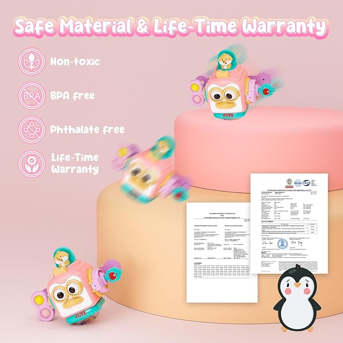 Montessori Toys for 1 Year Old Girl, Busy Board Cube for Girls,Baby Travel Sensory Toys for Toddlers 1-3, Fine Motor Skills Educational Toys, Birthday Gifts for 6 9 10 12 18 Girls