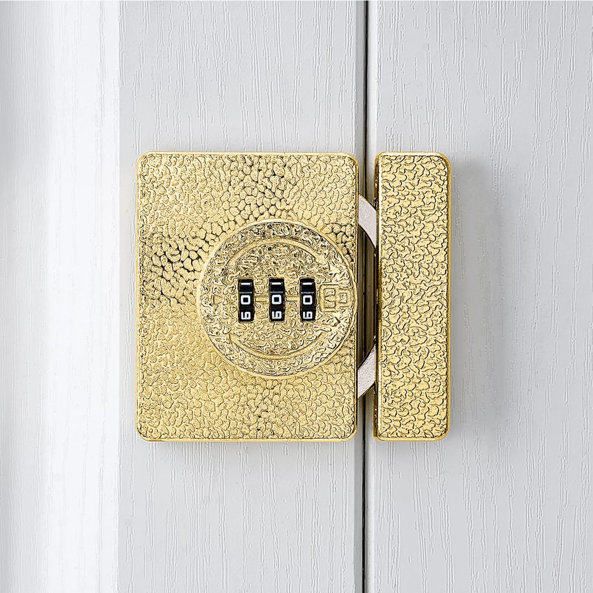 Gold Cabinet Lock,3 Digit Password Keyless,Anti Pry Mechanical Password Lock,Protect Privacy,for Drawer,Cabinets,Locker, Closet,Windows,Sliding Door,Bathroom,and Garden