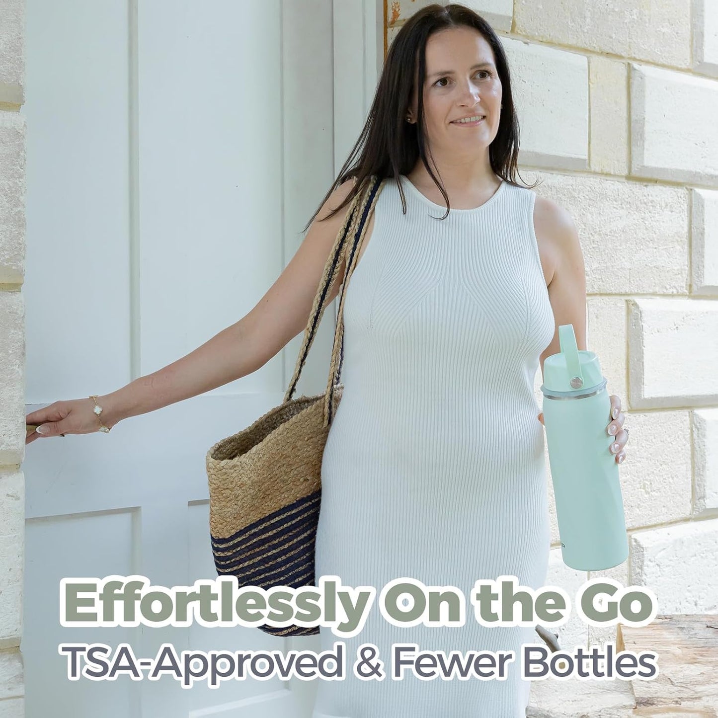 HEYTRIP Vacuum Insulated Breastmilk Cooler Bottle, 20oz Stainless Steel Portable Breastmilk Chiller, Reusable Breast Milk Storage Container Keeps Milk Fresh for 36+ Hours, TSA Approved, Green