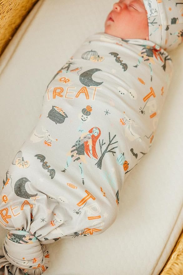 Copper Pearl Large Premium Knit Baby Swaddle Receiving Blanket 'Nightmare Before Christmas'