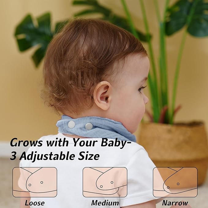 Muslin Baby Bibs Baby Drool Bandana Bibs for Baby Girls Boys Infant Newborn Toddler Drooling and Teething