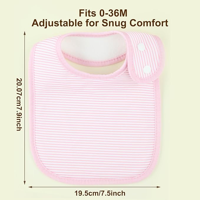 Baby Bibs Soft and Absorbent Organic Cotton Bandana Drool Bibs Set for Boys Girls Newborn 0-36 Months