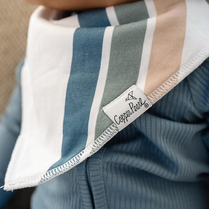 Baby Bandana Drool Bibs for Drooling and Teething 4 Pack Gift Set "Ryder" by Copper Pearl