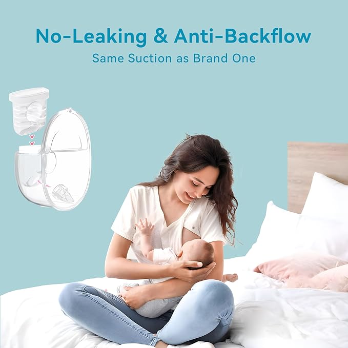 Breast Pump Parts for Lansinoh Discreet Duo/Nuliie/Motif Aura Glow S32 Wearable Breast Pump, Incl 6PCS Duckbill Valves & 2PCS Silicone Diaphragms