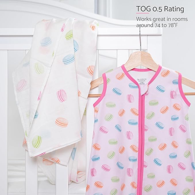 LollyBanks Baby Sleep Sack, 100% Cotton Wearable Blanket 2-Way Zipper Sleep Sacks