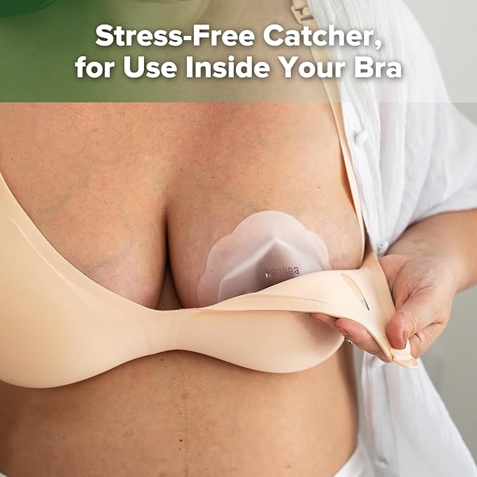 haakaa Petal Soft Silicone Milk Collector丨Discreet Leak-Protection Breast Milk Saver, Reusable Breast Shells Milk Collection Cup for Breastfeeding with Cleaning Brush- 2PCS