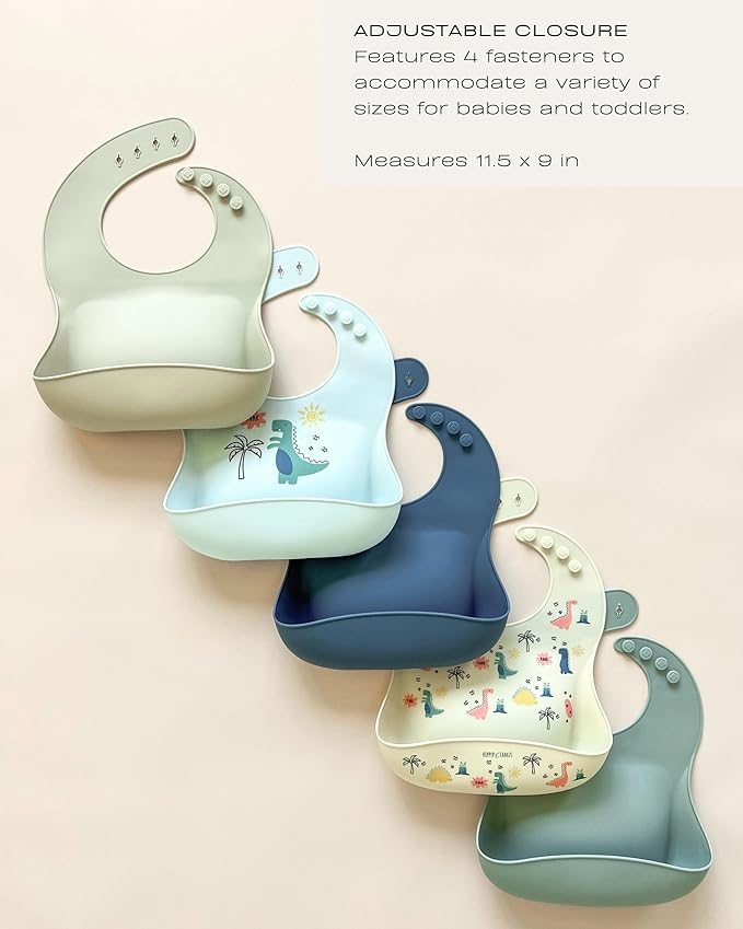 Hippypotamus Silicone Baby Bibs - Soft Waterproof Bibs for Babies & Toddlers