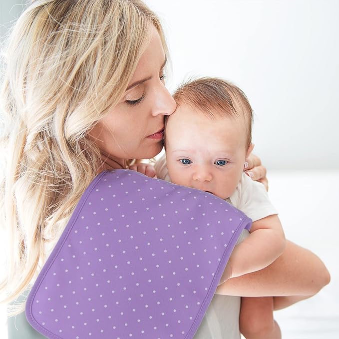 Hakochia Burp Cloths for Baby Boy & Girl Organic Cotton Large Unisex Burp Clothes Extra Absorbent Soft Neutral Burping Rags Spit Up Cloth Sets for Newborns 8 Pack (E)