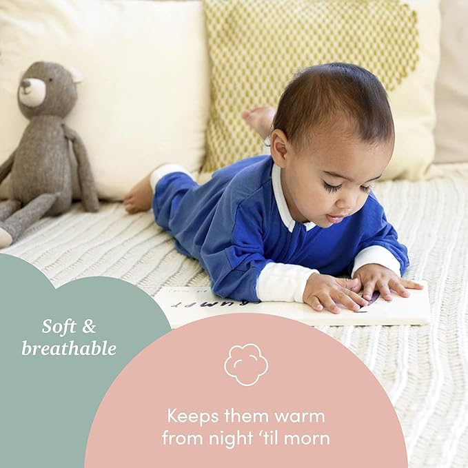 SleepingBaby Flying Squirrel Toddler Pajamas with Practical Zipper for Quick Diaper Changes and Travel Comfort - Navy - 4-5T