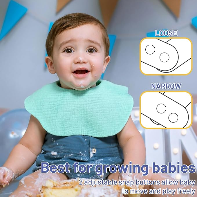 Baby Bibs Muslin Drool Teething Drooling Bibs for Baby Girl Boy Muslin Cotton
