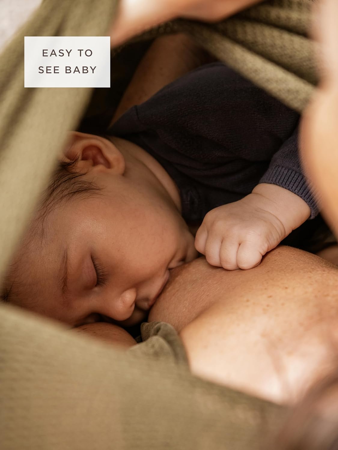 We are Amma | The Cocoon™ - Newborn Essentials Must Haves: Nursing Cover for Breast Feeding Essentials | Nursing Sweater Used as Breastfeeding Cover (Olive, One Size)