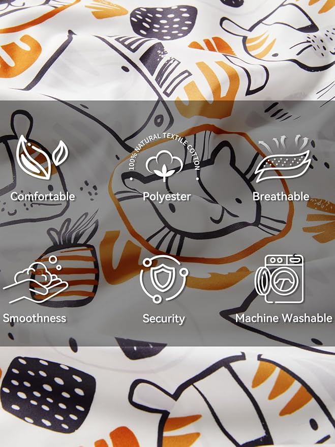 TILLYOU Toddler Pillowcases 13 x 18 Travel Pillow Case 2 Pack, Kids Pillowcases Machine Washable with Envelope Closure, Lion