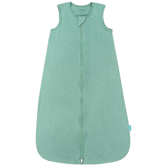 Rayon Made from Bamboo Sleep Sack, 0.5 TOG Wearable Blanket Baby, Lightweight Stretchy Sleep Sack 6-12 Months, Green