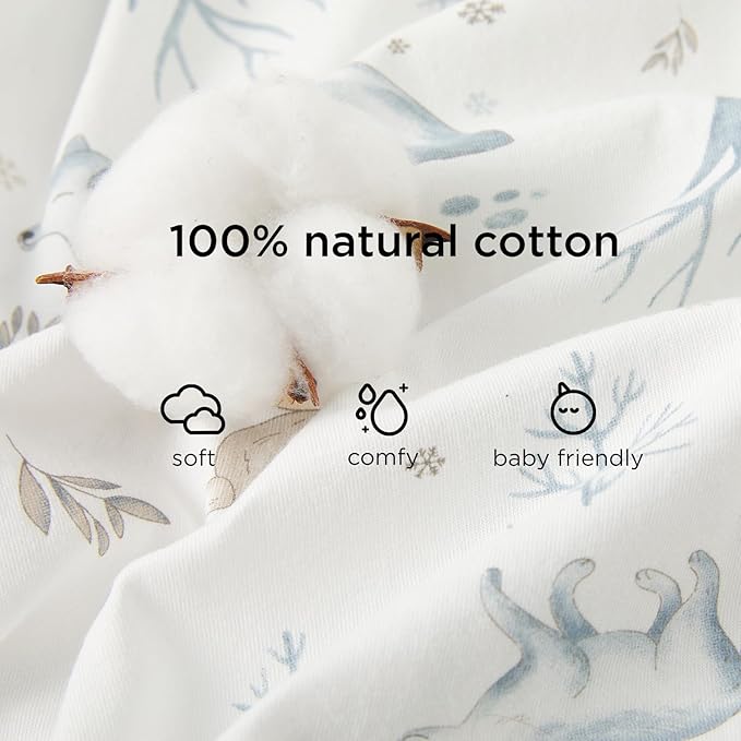 Duomiaomiao 2 Pack 0.5 TOG Toddler Sleep Sack 6-12 Months 100% Cotton Lightweight Baby Sleep Sack with Feet, Breathable Comfy Toddler Wearable Blanket