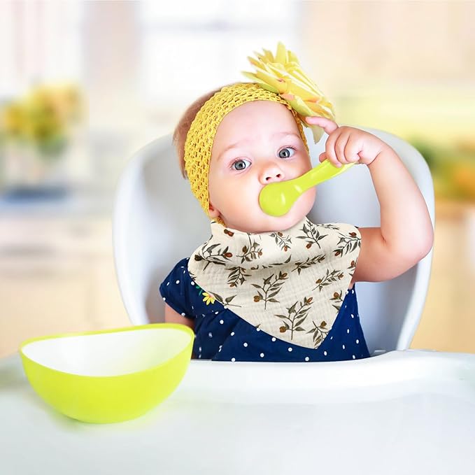 Accmor Muslin Baby Drool Bibs 6 Pack Baby Bandana Drool Bibs Soft Cotton Baby Bandana Bibs for Teething Drooling