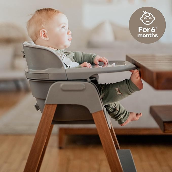 Fodoss Convertible Baby High Chair with Detachable Tray, Foldable High Chair for Eating with Thick Cushion, Silla para Comer de Bebe