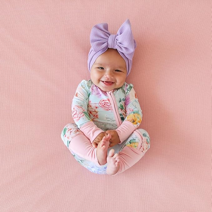 Posh Peanut Convertible Baby Sleepers - Girls Footless Baby Pajamas with 2 Way Zipper for Easy Diaper Changes