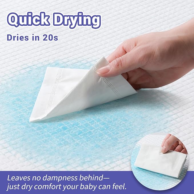 100 Pack Disposable Changing Pads for Baby [24" x 18"] Super Absorbency Disposable Underpads Large Bed Pads Absorbent Fluff Protective Table Pads Disposable Diaper Changing Pads, Leakproof