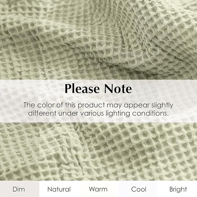 Salt Earth GOTS Certified 100% Organic Cotton Throw Blanket, 108" X 90" Waffle Blankets & Throws for Bed, Throw Blanket for Couch, Modern & Cozy Blanket, All Seasons, Comfy & Soft Blanket (Sea Foam)