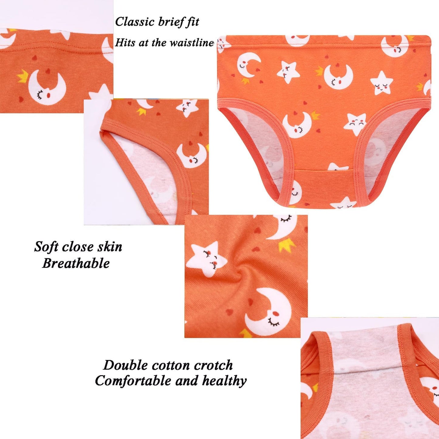 Hahan Girls Soft Panties Toddler Girls Cotton Underwear Kids Briefs