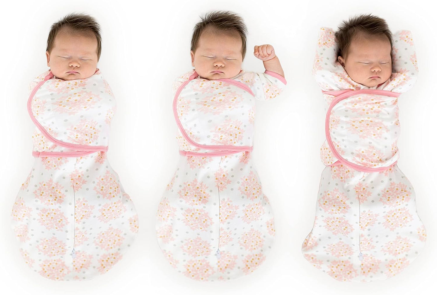 SwaddleDesigns 6-Way Omni Swaddle Sack Arms Up Swaddle for Newborn, More Options to Calm Startle Reflex, Improves Sleep