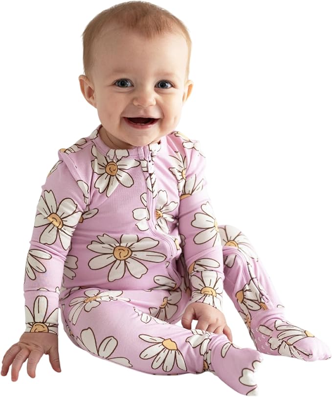 Posh Peanut Convertible Baby Sleepers - Girls Footless Baby Pajamas with 2 Way Zipper for Easy Diaper Changes