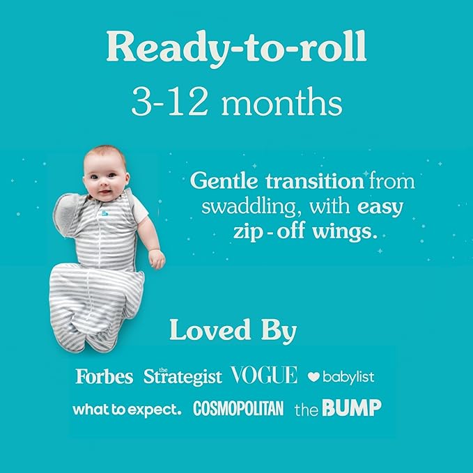 Love to Dream Swaddle UP Transition Bag, Luxuriously Silky Soft Viscose from Bamboo, Baby Sleep Sack, Patented Zip-Off Wings, Snug Fit Helps Calm Startle Reflex, 1.0TOG, Large 19-24 lbs, Cream