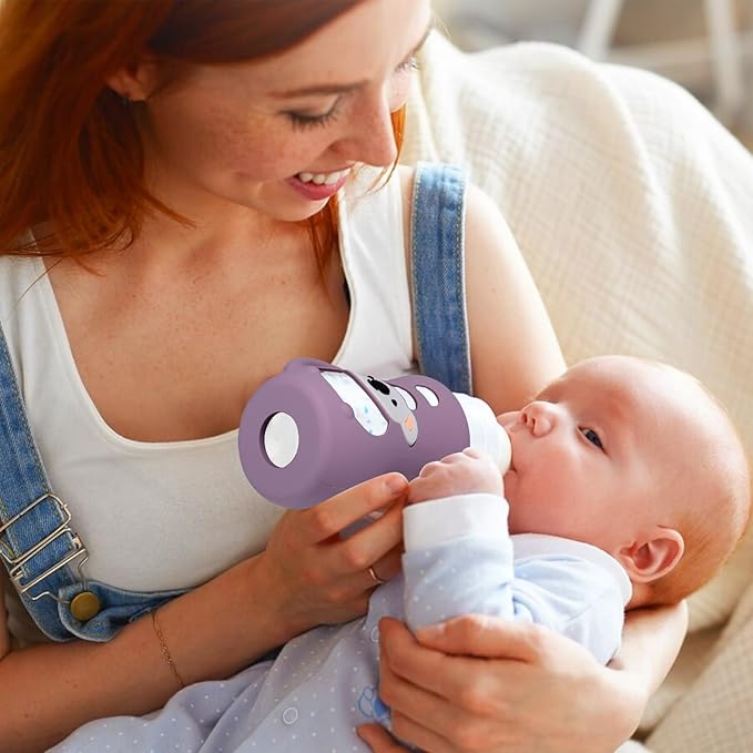 BUSOHA 3 Pack Koala Silicone Sleeves for Avent Baby Bottles - Drop Protection Baby Bottle Sleeves with Handle for Avent Natural Baby Bottles,8 Ounce