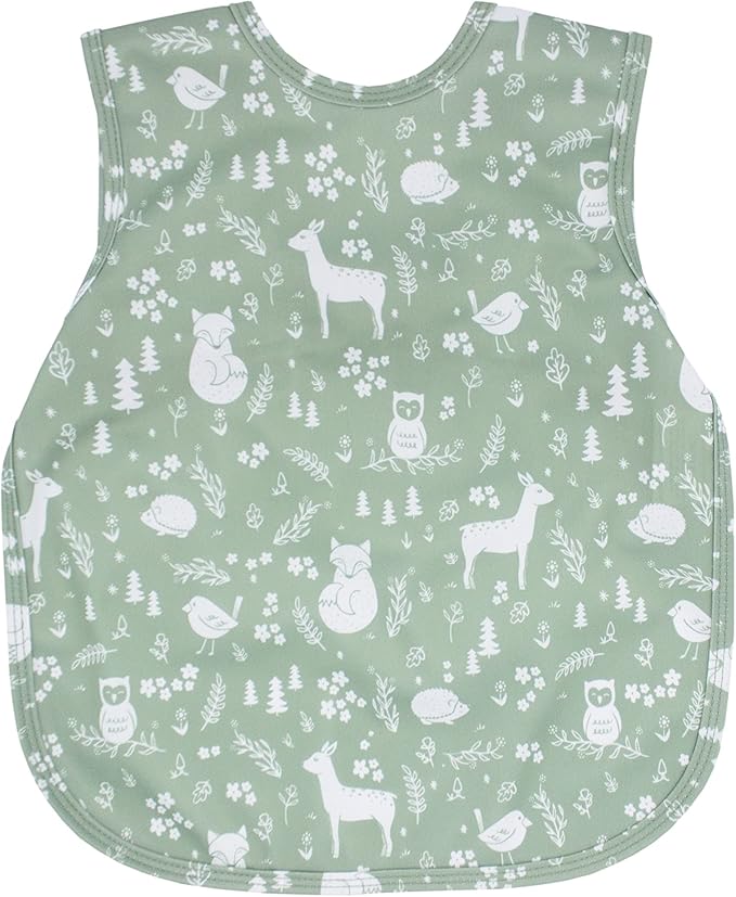 BapronBaby Animal Prints Bapron - No Neck Tie Safer Bib - Baby & Toddler - Soft Waterproof - PVC, BPA & Phthalate Free - 6m+