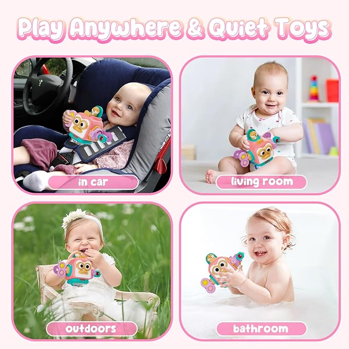 Montessori Toys for 1 Year Old Girl, Busy Board Cube for Girls,Baby Travel Sensory Toys for Toddlers 1-3, Fine Motor Skills Educational Toys, Birthday Gifts for 6 9 10 12 18 Girls