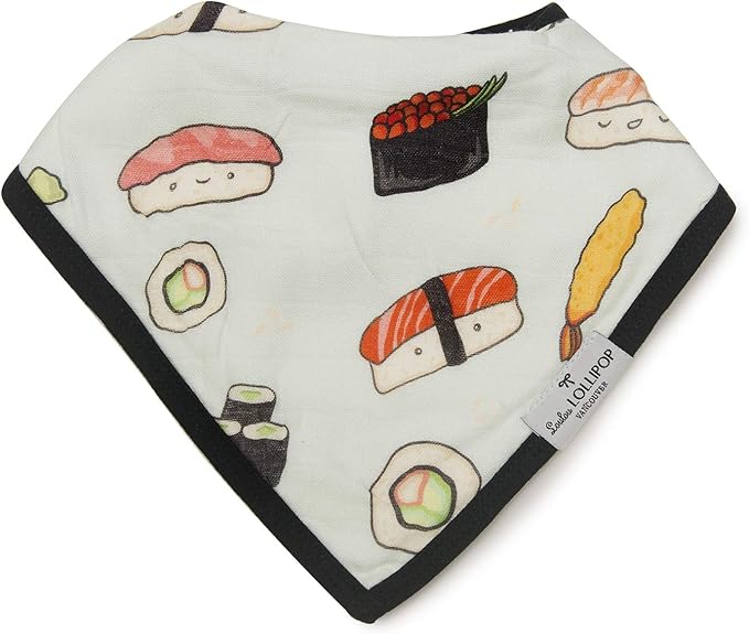 Loulou Lollipop Muslin Bandana Bib Drool Bib Set for Baby Girl and Boy, Adjustable 3 to 36 Months, 2 Pack