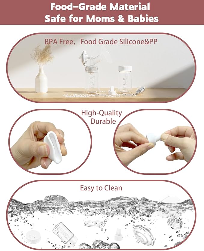 4packs 15mm Full Breast Replacement Pump Parts for Spectra S1 S2 9 Plus Synergy Gold Include 13mm Flange,Valve,Backflow Protector,Tube,Bottle,Caps, Fit for Motif Luna Cimilre Ameda MYA Pump