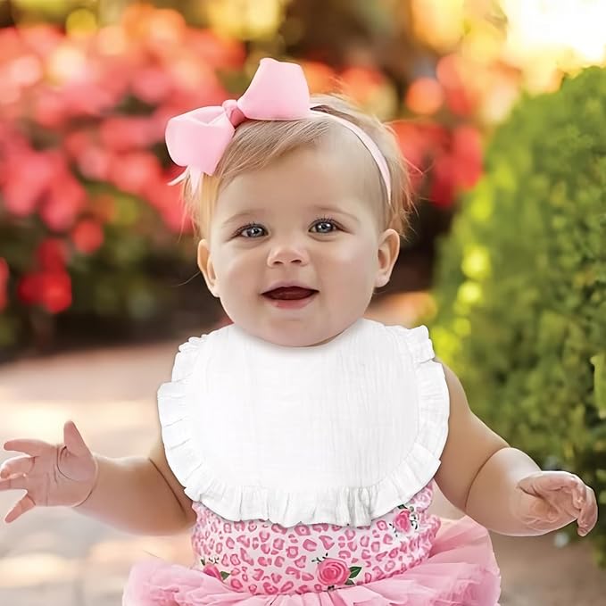 Baby Bibs Muslin Bibs 8 Pack for Drooling and Teething for Unisex Girls Boys