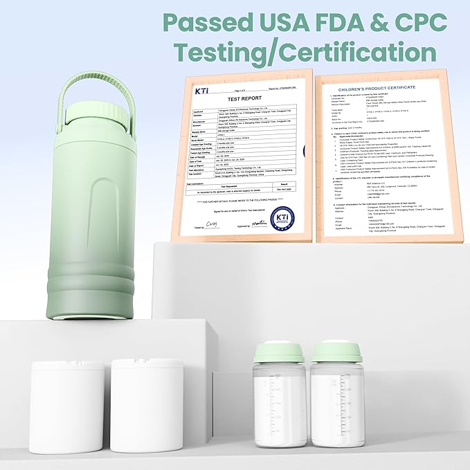 Pinkart 22oz Breast Milk Cooler Bottle, 360° Cooling for 24 Hours, Portable Breastmilk Chiller with 2pcs Bottles, TSA-Approved, Non-Slip Frosted Anti-Scratch Design