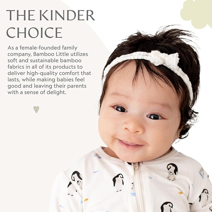 Bamboo Little Soft Baby Footie Pajamas, Baby Clothes, Newborn Sleepers, 95% Viscose and 5% Spandex, 0-24 Months