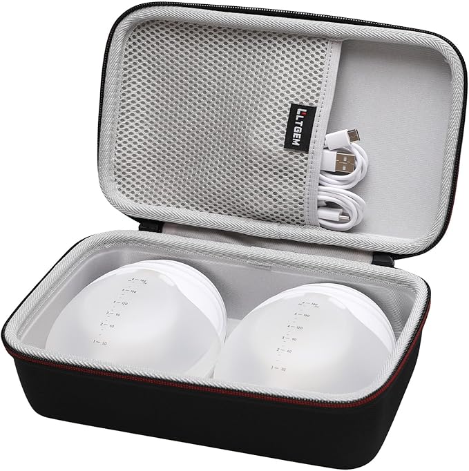LTGEM Hard Case Breast Pump Suitable for MISSAA/Wearable/MomMed Double Wearable Breast Pump - Travel(9.7 x 5.8 x 3.3 inches)