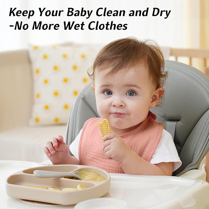 Muslin Baby Bibs Cotton Baby Drool Bandana Bibs for Baby Girls Boys Infant Newborn Toddler Drooling and Teething