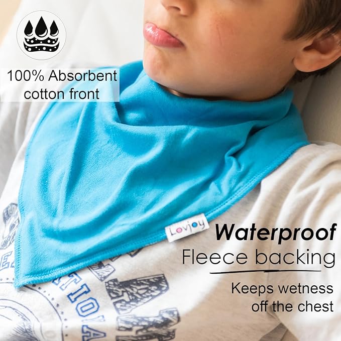 Lovjoy Large Bandana bibs - Special Needs Bibs - For Older Children, Youth and Adults - Practical, absorbent and Stylish