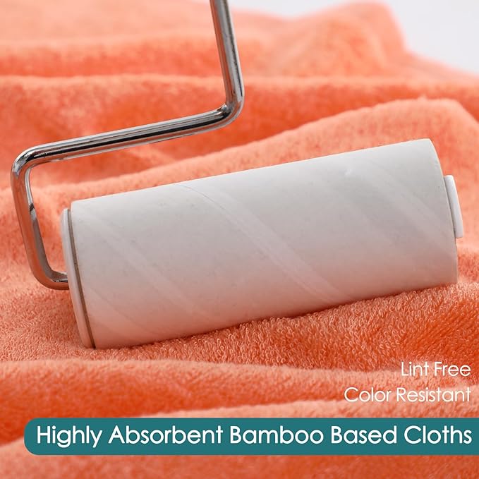 Baby Washcloths 6 Pack, 10x10 inch Orange Small Wash Cloths for Face and Body, Super Soft & Gentle Face Towels on Sensitive Skin, Newborn Registry Bath Shower Gifts for Infant Kid Toddler Children