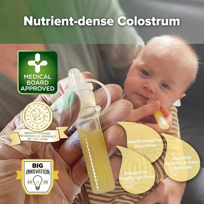 haakaa Colostrum Collector Syringes for Breastmilk Collector for Breastfeeding Moms to Collect Store and Feed Colostrum, 0.1oz/4ml, 2pcs