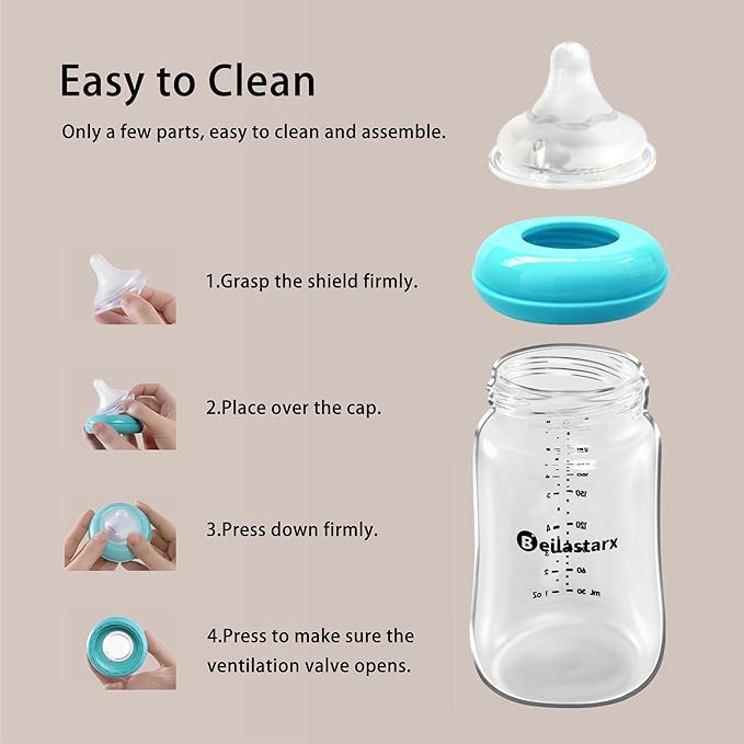 Beilastar-x Nipples for Baby Bottles – 100% Soft Baby Bottle Nipples, Natural Feel Silicone Bottle Nipples, BPA-Free(9M+, LL, 4 Counts)