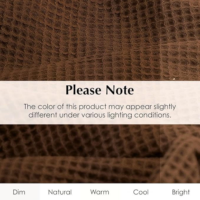 Salt Earth GOTS Certified 100% Organic Cotton Throw Blanket, 108"X90" Blankets & Throws for Bed, Throw Blanket for Couch,Modern & Cozy Blanket, All Season Waffle Blanket, Soft Blanket (Potting Soil)