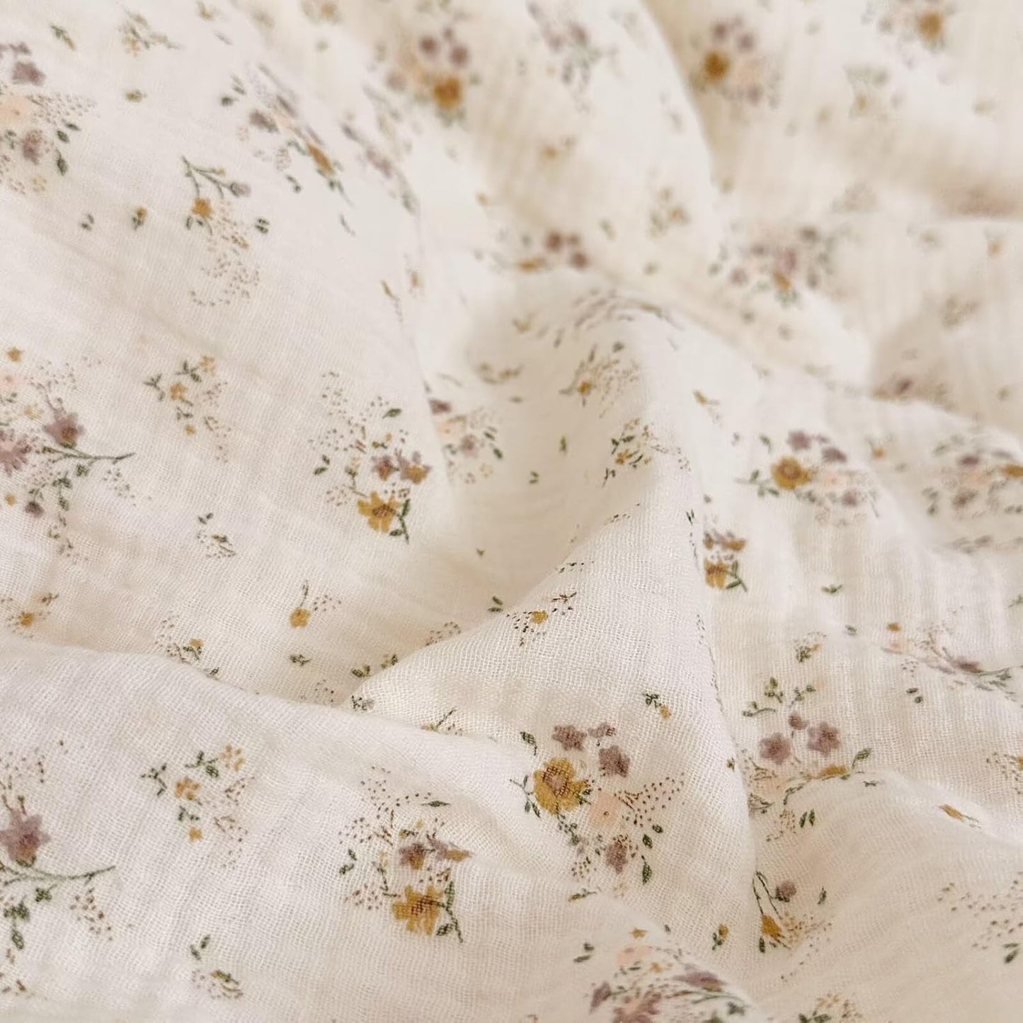 BuLuTu Shabby Chic Floral Toddler Pillow Cases Muslin Standard Size Pillowcases for Girls Kids Nursery Pillow Cover for Toddler Bed, Envelope Closure,1 Piece, Crapemyrtle Pattern, 20"x26"