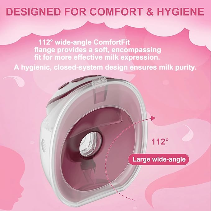 Wearable Breastfeeding Pump & Lactation Massager, FDA Cleared with Hospital-Grade Suction, Hands-Free, Invisible & Quiet, 4 Modes | 15 Levels, BPA-Free PA12, 1-Pack