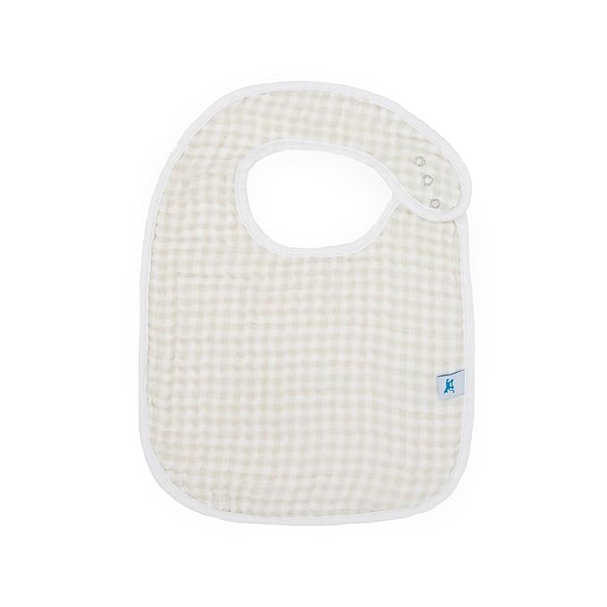 Little Unicorn Premium Classic Bib 3 pack | Adjustable as baby grows | Soft fabric on skin | Great for first time eaters (Georgia Peach)